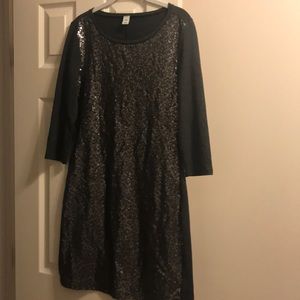 Silver sequined front dress from old navy